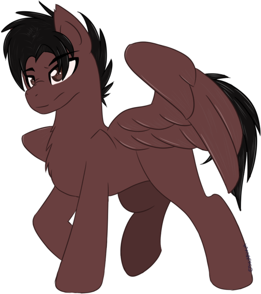 Sinamuna, Black Hair, Brown Eyes, Brown Fur, Full Body, - Cartoon (600x651), Png Download