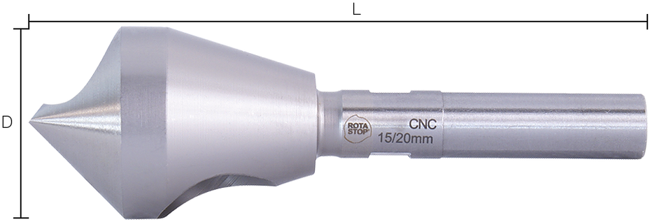 Countersink With Hole Hss M2 Fully Ground - Rifle (964x324), Png Download