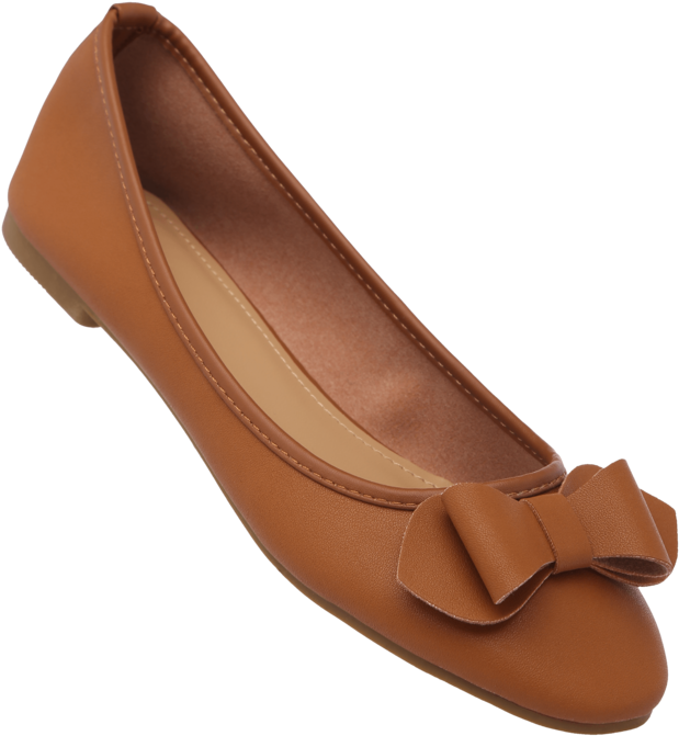 Womens Casual Slipon Ballerina Shoe - Ballet Flat (640x960), Png Download