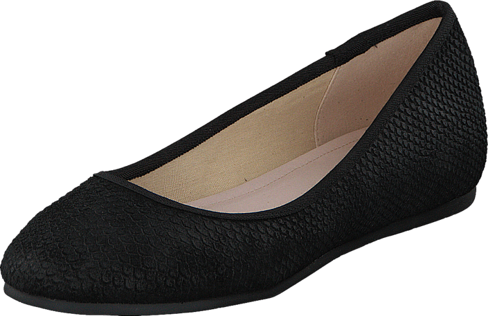 Suede Snake Ballerina Black - Ballet Flat (705x457), Png Download