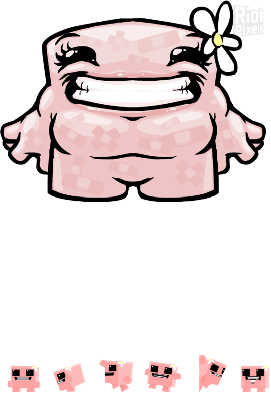 Meat Boy Et Bandage Girl (542x784), Png Download