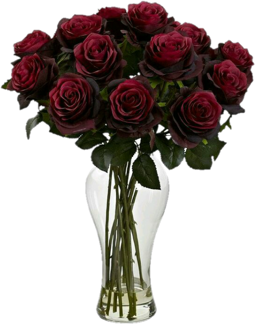 Brunettebombshell Blooming Rose, Artificial Plants, - Nearly Natural, Inc. (540x691), Png Download