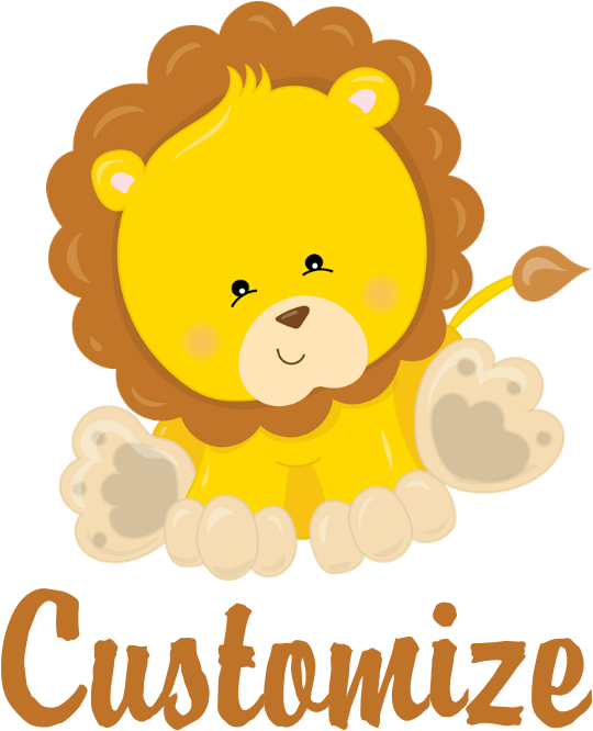 Custom Baby Lion Baby Blanket - Thank You With Lion (700x700), Png Download