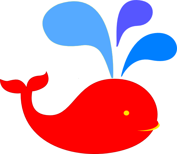 Red Whale, Blue Water Svg Clip Arts 600 X 522 Px (600x522), Png Download