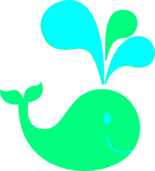 Clipart Green Whale (540x594), Png Download
