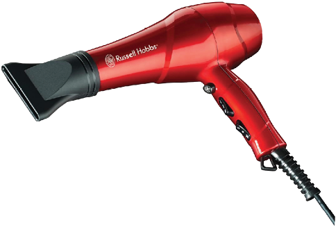 Russel Hobbs Professional Hair Dryer Red - Hair Dryer (620x880), Png Download