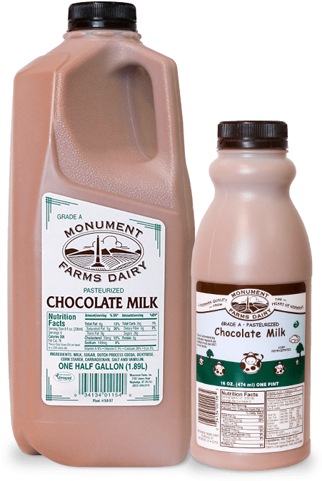 A Pint And Half Gallon Of Monument Farms Whole Local - Bottle (820x740), Png Download