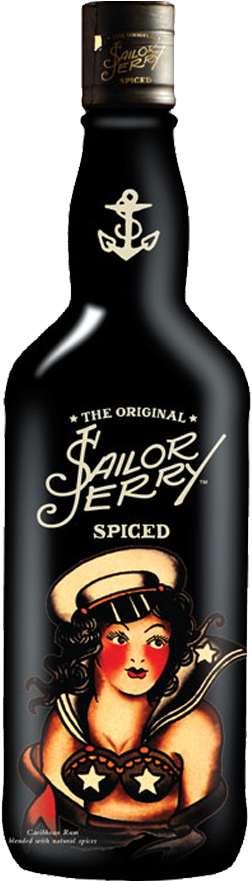 Sailor Jerry Spiced Rum Limited Edition - Sailor Jerry Rum Tattoo (368x880), Png Download