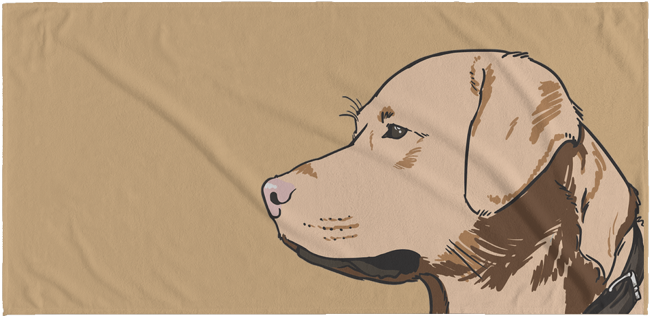 Labrador Beach Towel - 拉 布 拉 多 犬 卡通 (1024x1024), Png Download