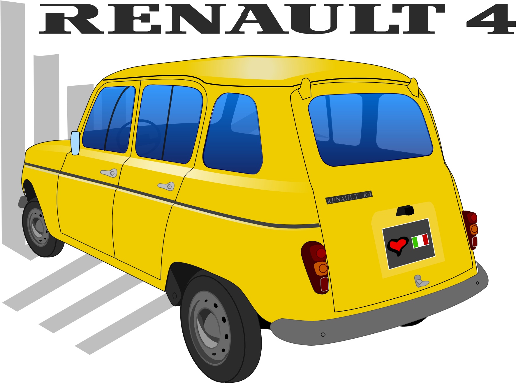 R 4 Senza Logo Renault 1979px 350 - Renault 4 Logo (1979x1484), Png Download