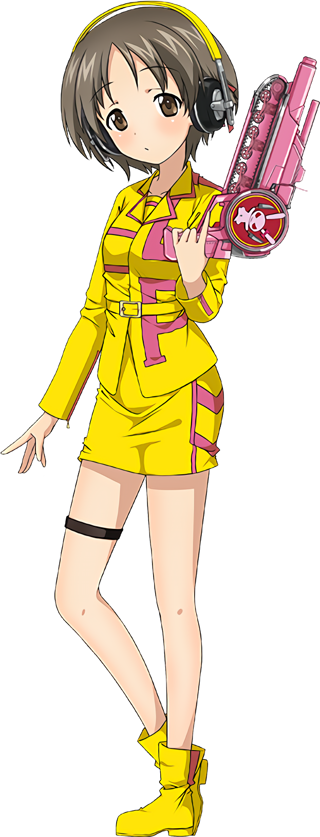 Girls Und Panzer Garter Gun Headphones Transparent - 戦車 道 大 作戦 (768x1920), Png Download