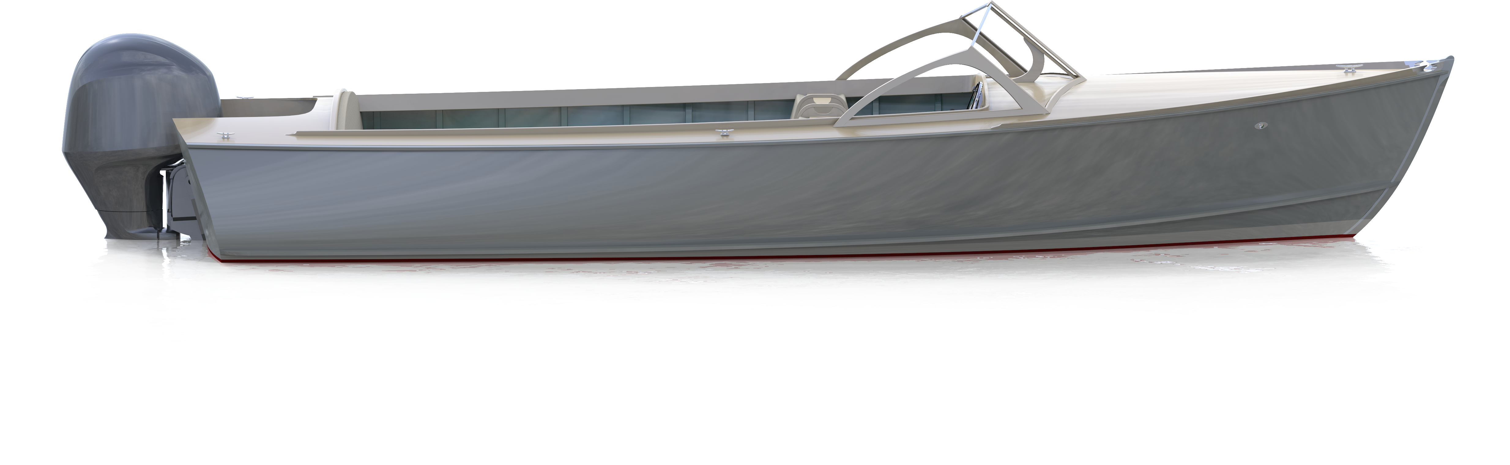 Profile Perspective - Inflatable Boat (4936x1523), Png Download