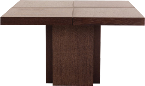 Chocolate Square Dining Table (600x600), Png Download