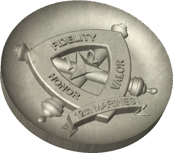 12th Marine Regiment Style B - Emblem (612x541), Png Download