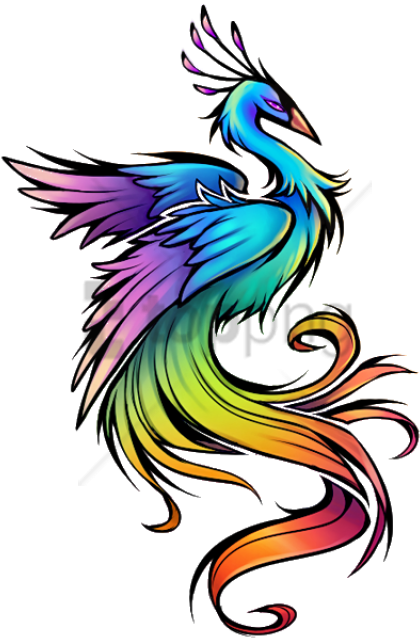 Free Png Download Color Tattoo Png Png Images Background - Colourful Phoenix Bird (480x720), Png Download