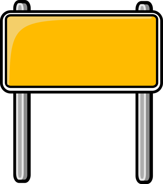 Blanks Road Signs Highway Signs Highway Sign Gold Png - Sign Road Clipart .png (532x601), Png Download