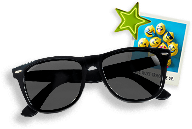 A Pair Of Sunglasses - Shadow (802x540), Png Download