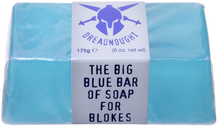 Dreadnought Big Blue Bar Of Soap For Blokes - Label (700x700), Png Download