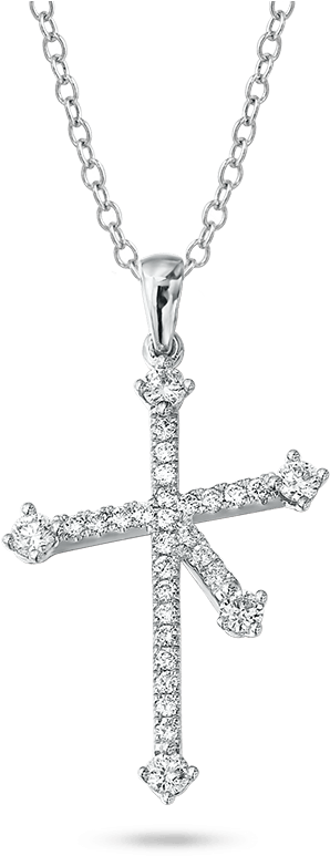 Southern Cross Diamond Micro Set Pendant In White Gold - Pendant (800x800), Png Download