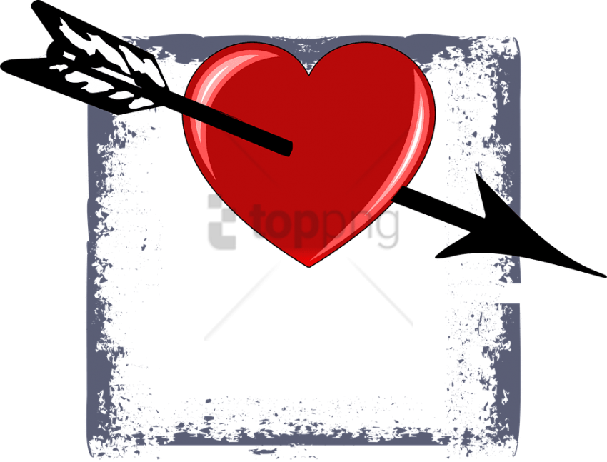 Free Png Download Corazon De San Valentin Con Flecha - Versos Románticos (850x647), Png Download