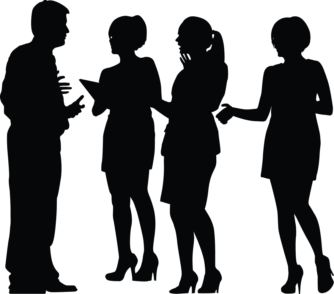 Business Meeting Silhouette - Silhouette (1124x988), Png Download