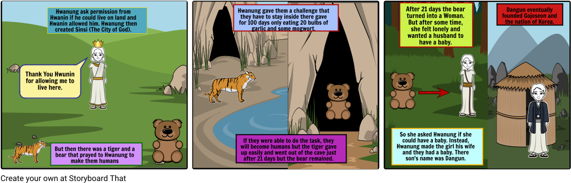 Story Of The Tiger And The Bear - Cartoon (1164x385), Png Download