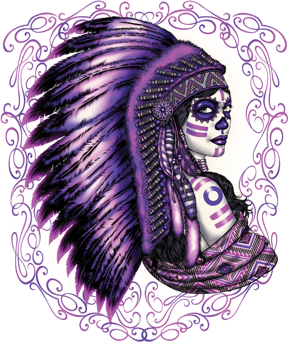 Purple Chief Woman - Illustration (709x709), Png Download