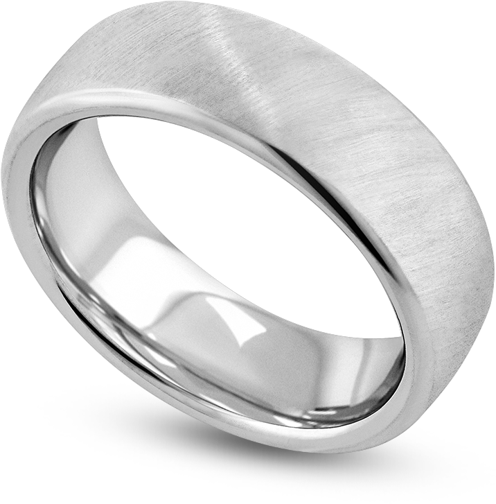 Standard View Of Wbhz75 In White Metal - Titanium Ring (800x800), Png Download