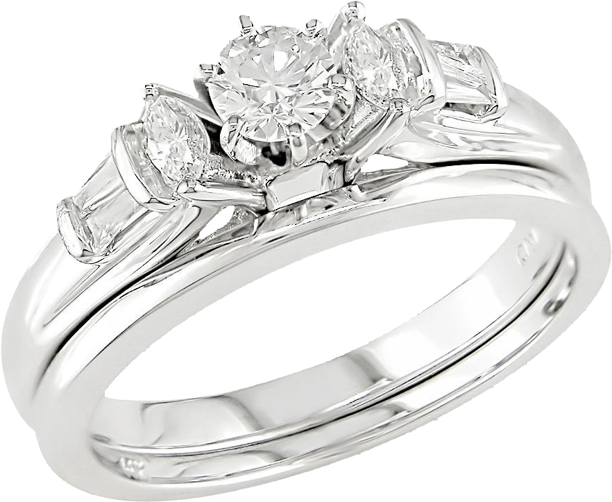 Explore White Gold Wedding Rings And More - Wedding Rings Simple White Gold (954x954), Png Download