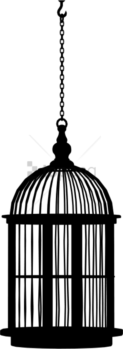 Free Png Bird Cage Png Image With Transparent Background - Bird Cage Black And White (480x1361), Png Download