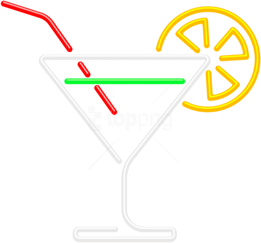 Free Png Download Neon Cocktail Png Images Background - Neon Cliparts Png (850x790), Png Download