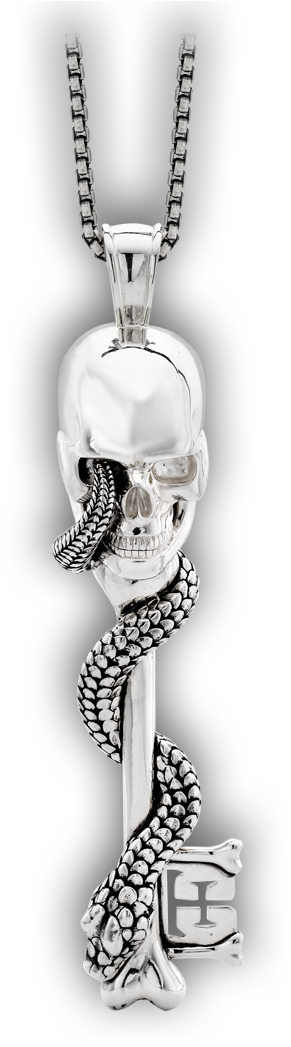 Silver Snake Eye Key Pendant ~ By Theo Fennell - Locket (1050x1225), Png Download
