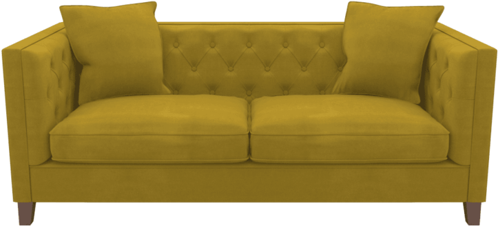 Yellow Sofa Transparent Background - Loveseat (800x400), Png Download