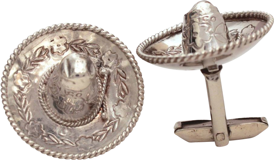 Sterling Silver Mexican Sombrero Hat Silver Mexico - Antique (906x906), Png Download