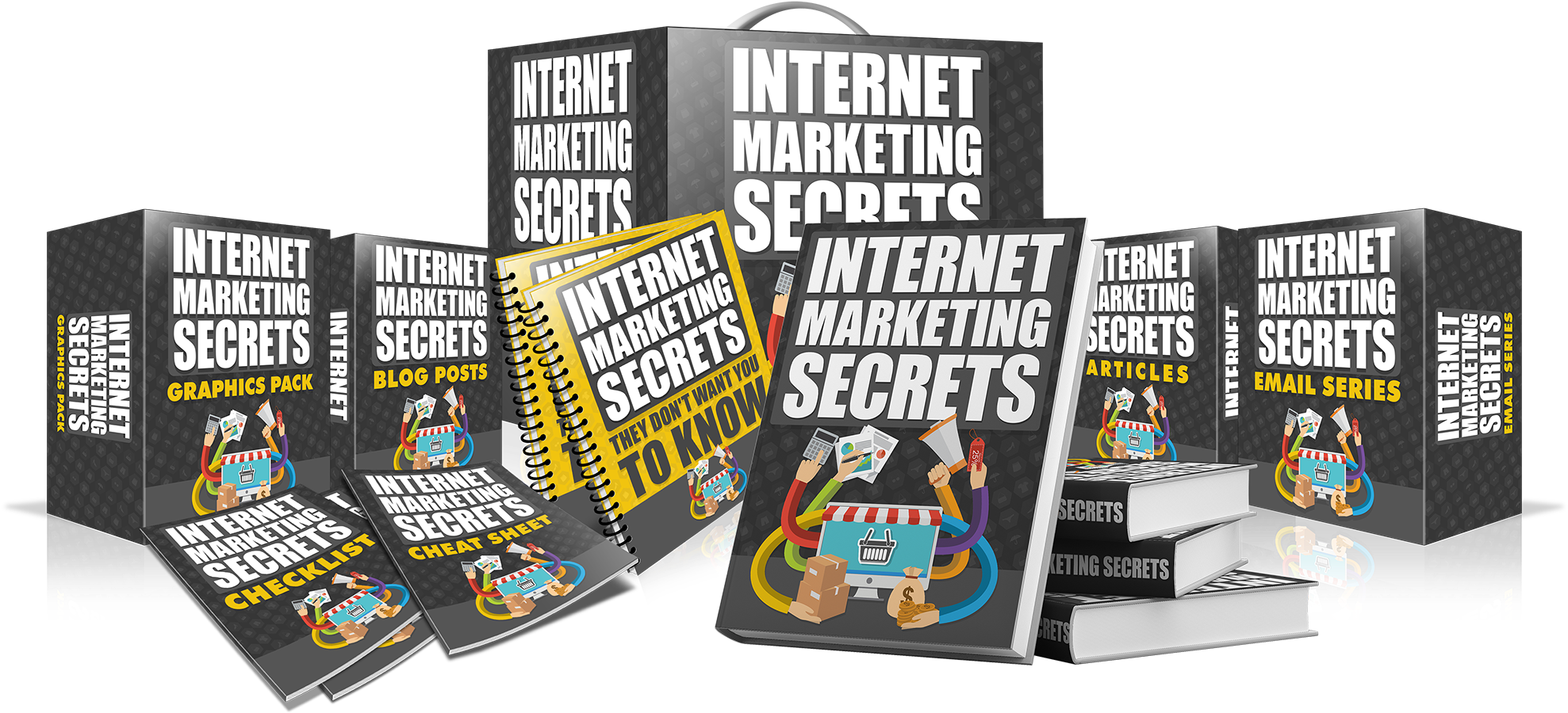 Internet Marketing Products - Internet Marketing Product (2000x924), Png Download