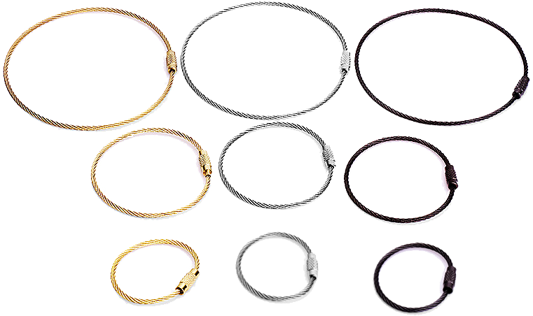 Musri Wire Circle Keychain Wire Rope Stainless Steel - Circle (800x800), Png Download