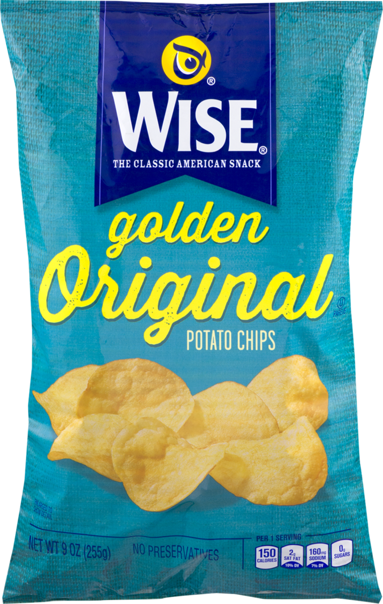 Wise Foods Golden Original Potato Chips - Snack (762x1200), Png Download