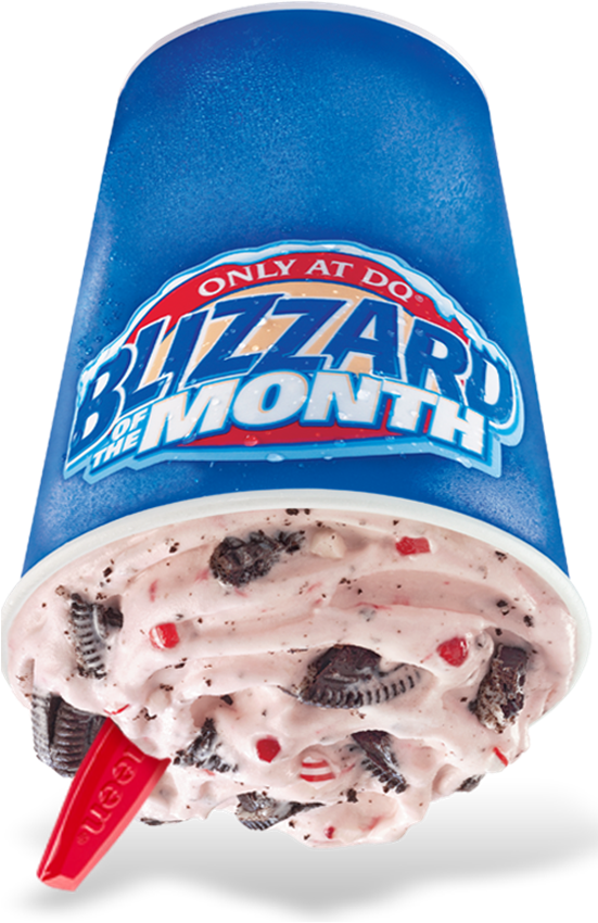 Blizzard Bom Candy Cane Oreo - Dairy Queen Pumpkin Pie Blizzard 2017 (550x905), Png Download