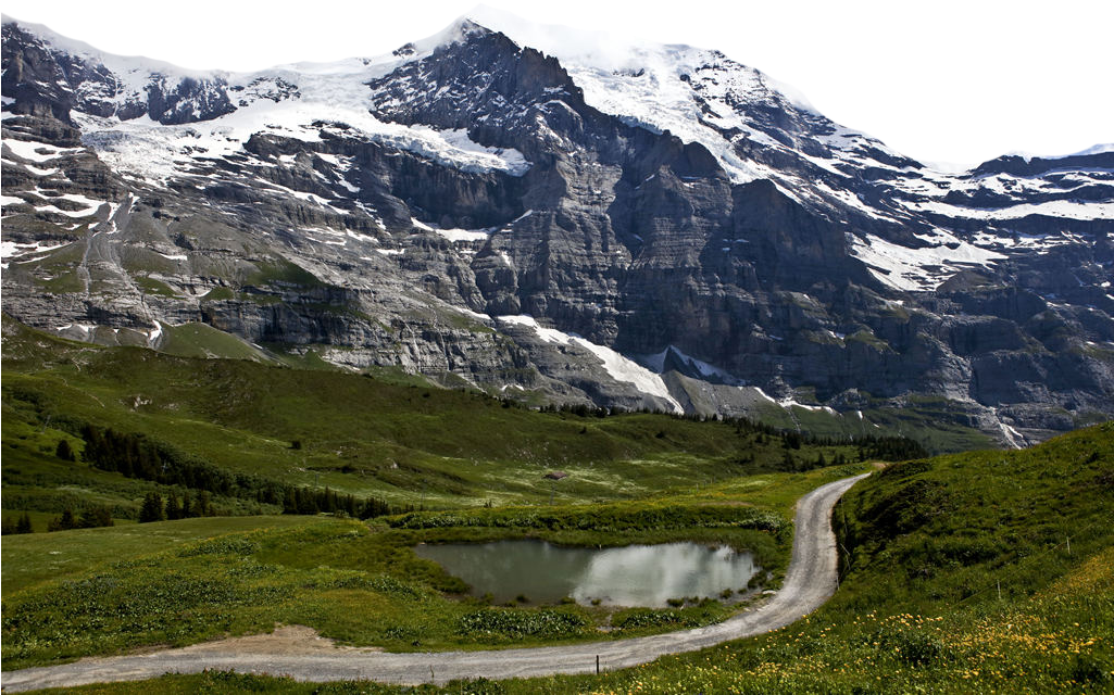 Snow Covered Swiss Alps - Summit (1024x683), Png Download