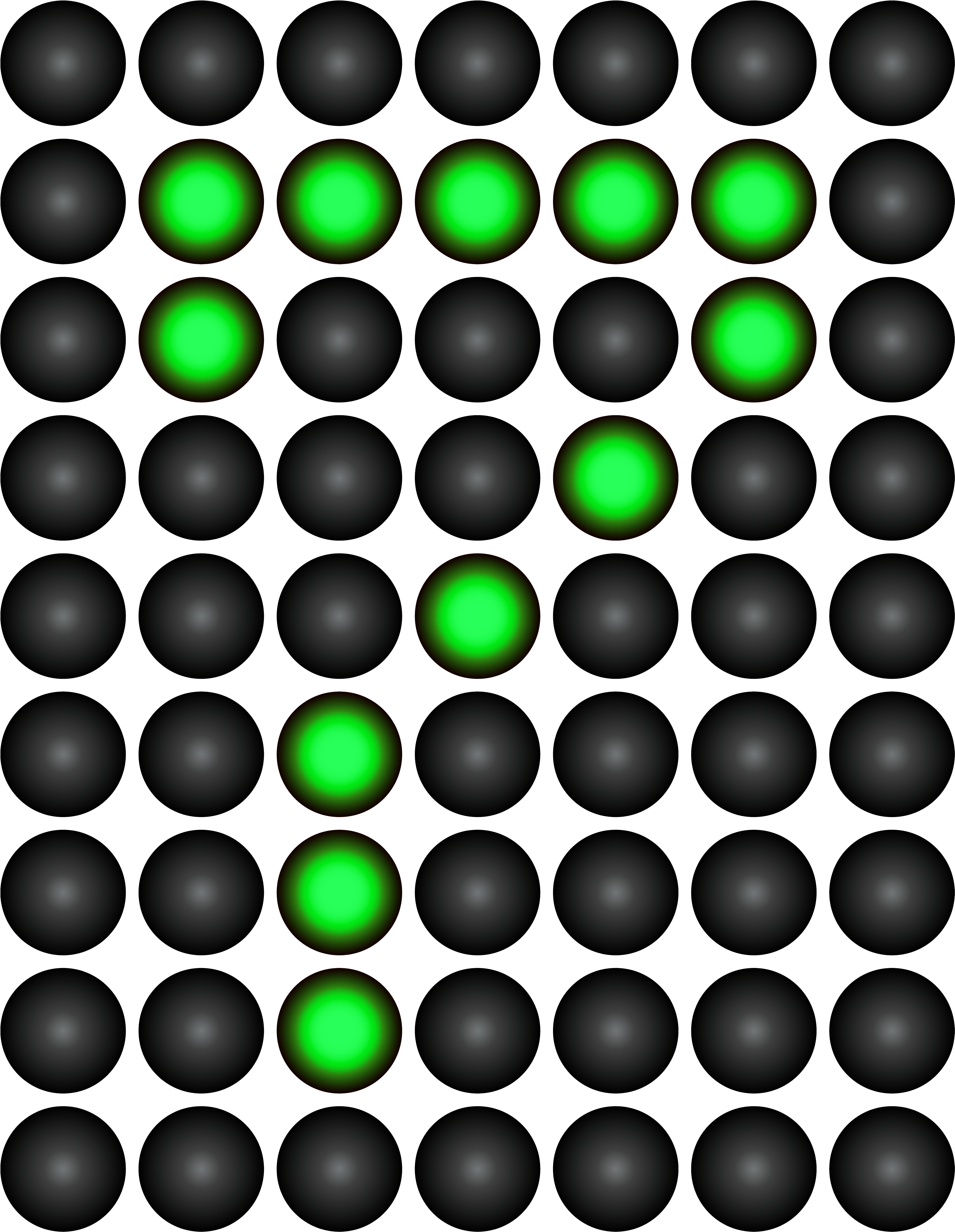 Digital Number Seven Green Png Clip Art Image - Instagram Highlight Covers Black (3889x5000), Png Download