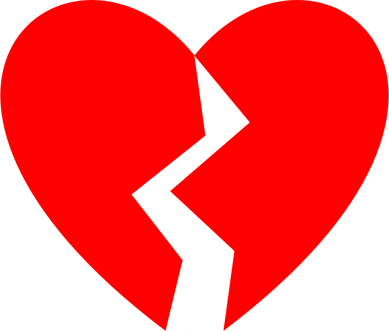 Medium Image - Broken Heart Clipart (800x681), Png Download