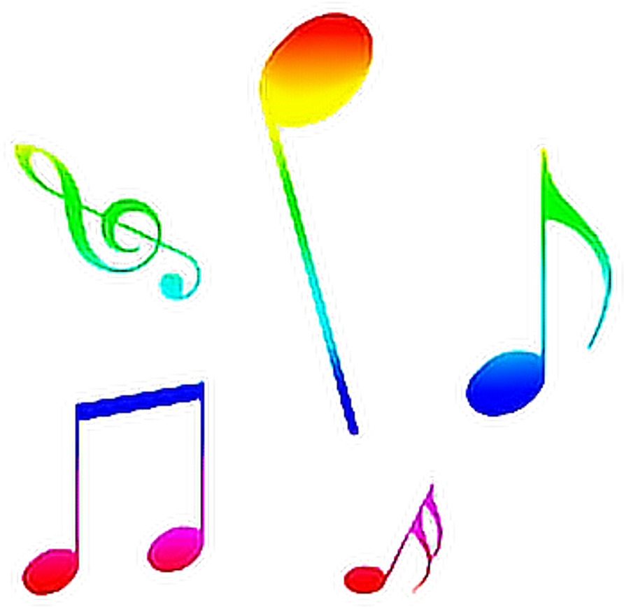 #music #notes #love Music #rainbow #colorful#sticker (1024x1024), Png Download