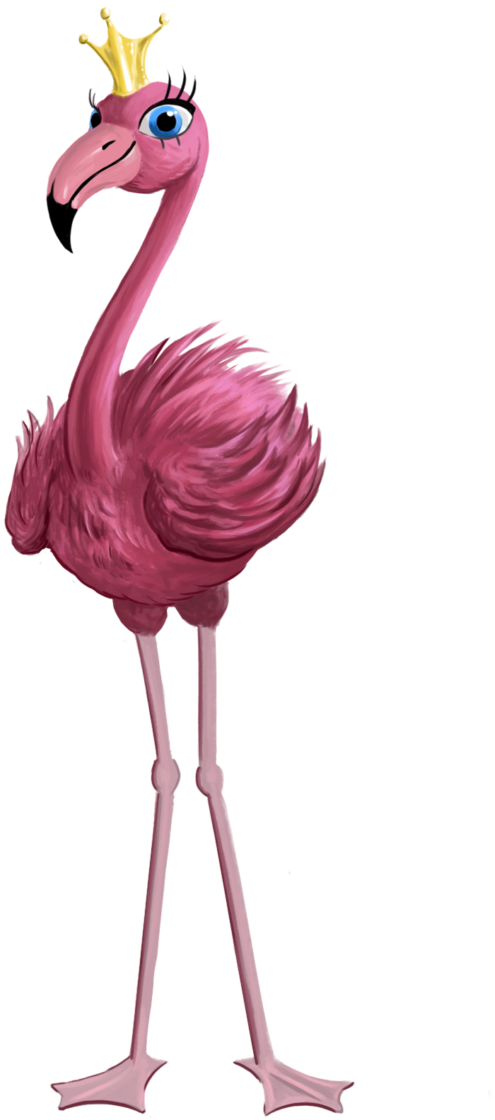 Duckling Clipart Flamingo - Flamingo Princess Png (1456x1640), Png Download