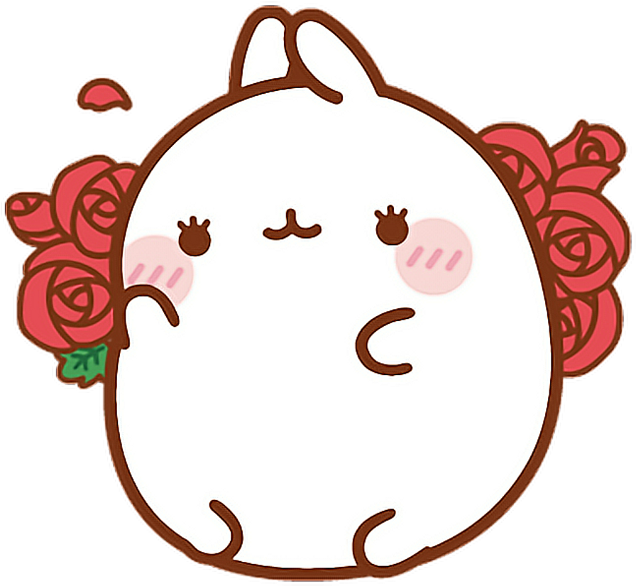 #molang #cute #rose #bunny #kawaii #bts #bunny #pet - Dark Cat You Re Everything (1024x886), Png Download