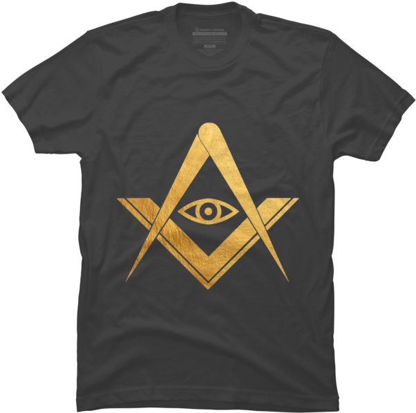 Golden Freemasonry Masonic Eye Symbol - All Seeing Eye Gold Logo (650x650), Png Download