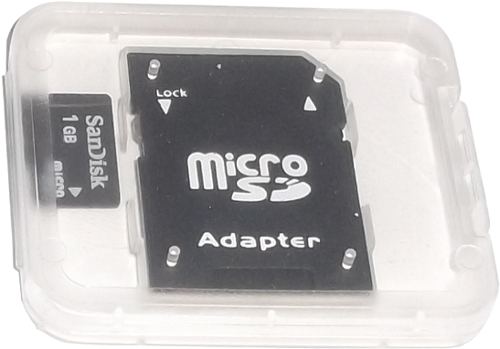 1 Gb Micro Sd Card Sdhc Tf With Sd Adapter And Plastic - Micro Sd (600x600), Png Download