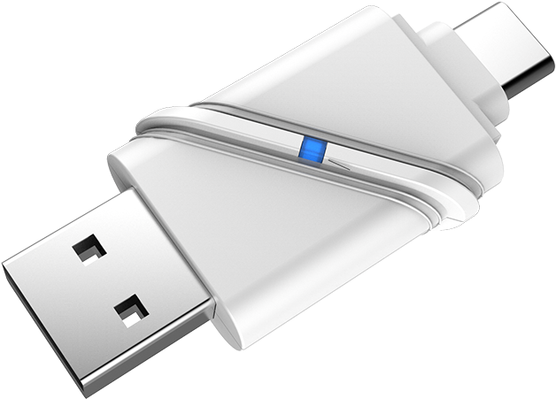 1 Type-c/a Micro Sd Card Reader - Usb Flash Drive (1200x1200), Png Download