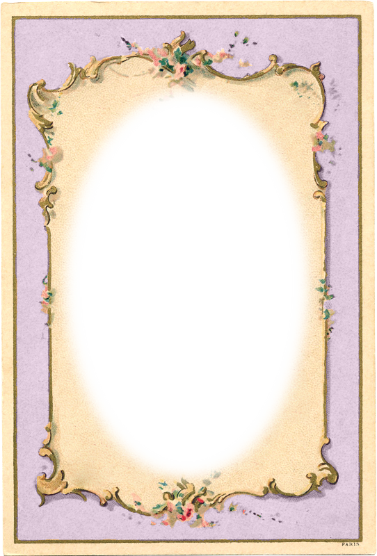 Vintage Frame ~ Zibi Vintage Scrap - Vintage Tea Party Background (542x800), Png Download