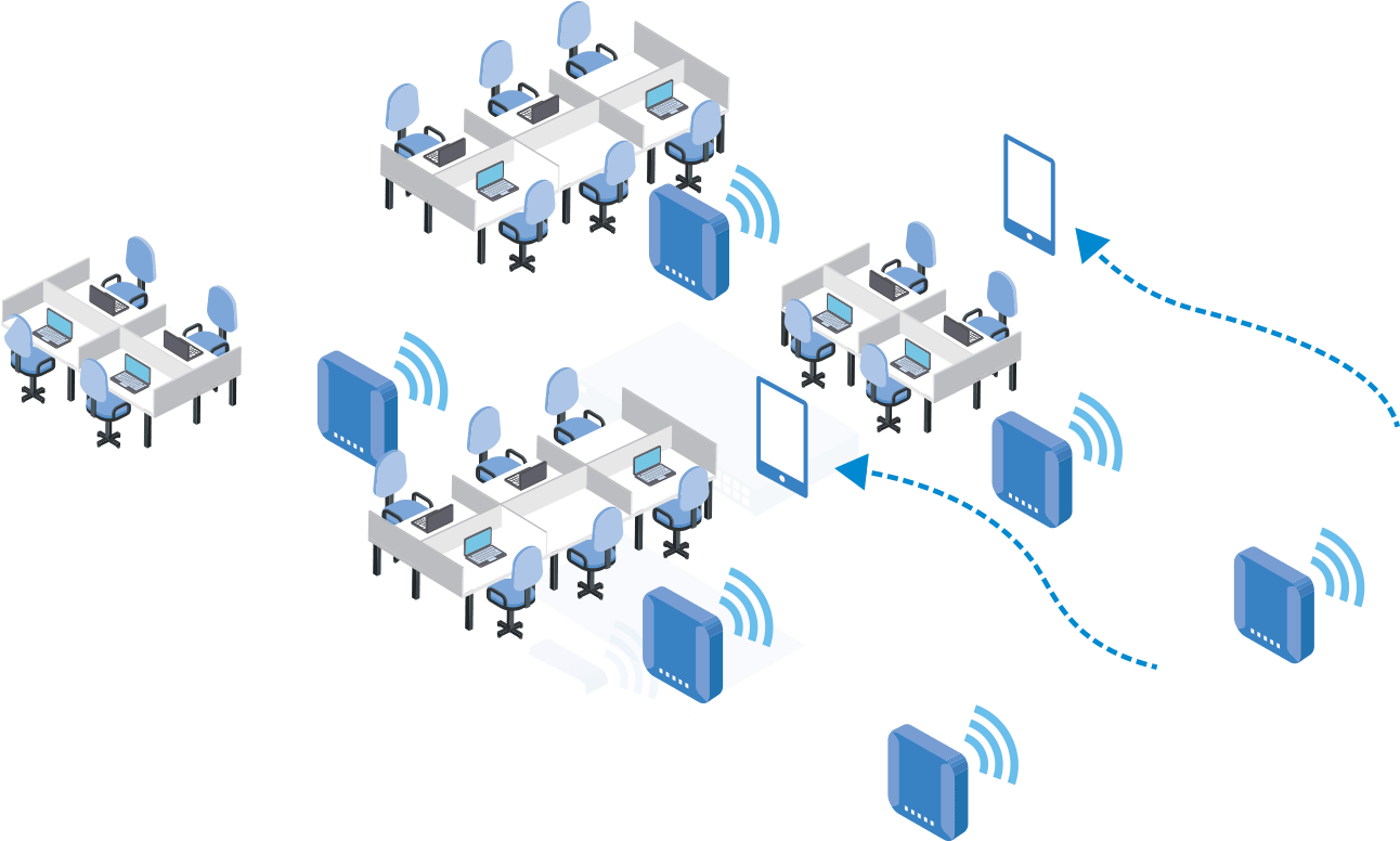 Wi-fi Signals Can Be Affected By An Office Layout - Computer Network (1670x814), Png Download