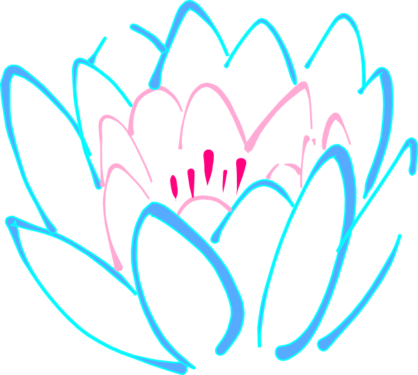 How To Set Use Lotus 3 Colour Blue Svg Vector (600x539), Png Download